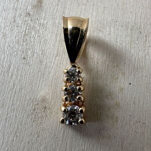 Vintage 14k Past Present Future Necklace Pendant